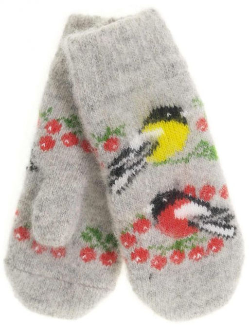 Варежки детские круговые "Цветы" 0706-2