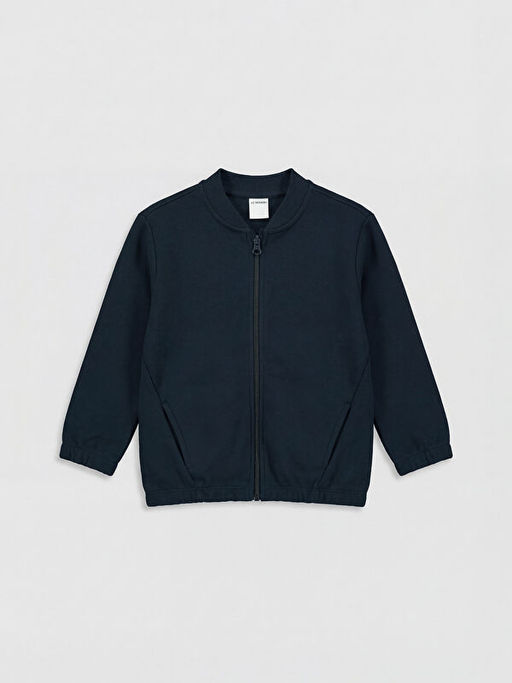 Kolej Yaka Erkek ?ocuk Fermuarl? Sweatshirt