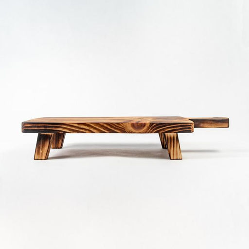 Доска для подачи на ножках Magistro, 38×17×6.5 см, обожжённая, дерево из натурального кедра