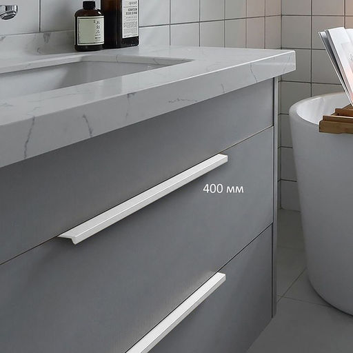 Ручка CAPPIO RT001WH, L=400 мм, м/о 256 мм, цвет белый