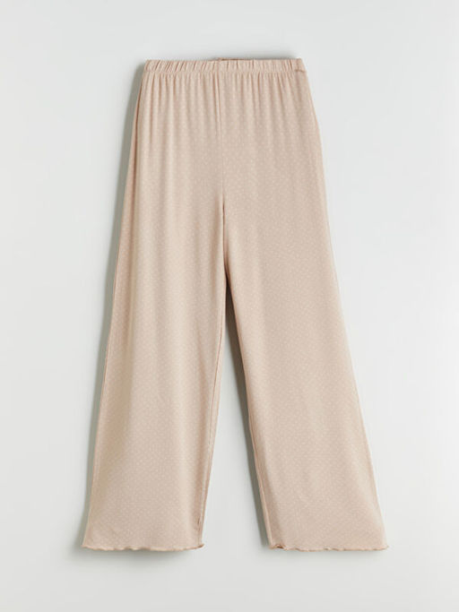 Beli Lastikli Puantiyeli Kad?n Pijama Alt