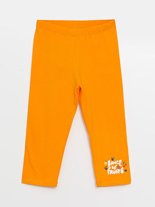 Beli Lastikli Bask?l? K?z ?ocuk Tayt - Waikiki фото 3