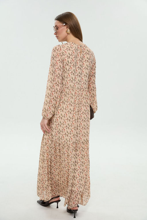 Платье NIKVA н1044-1 бежевый мультиколор  фото 6