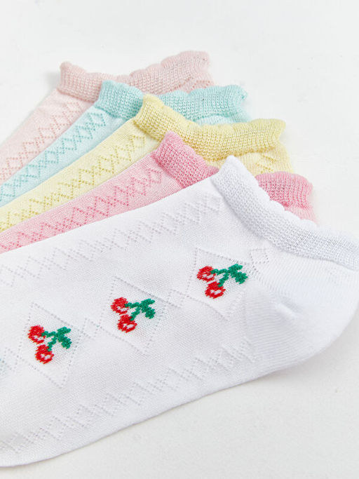 Desenli K?z ?ocuk Patik ?orap 5li