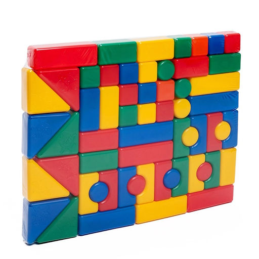 Кубики детские, пластиковые, цветные, 60 штук, 4 ? 4 см - Соломон фото 7