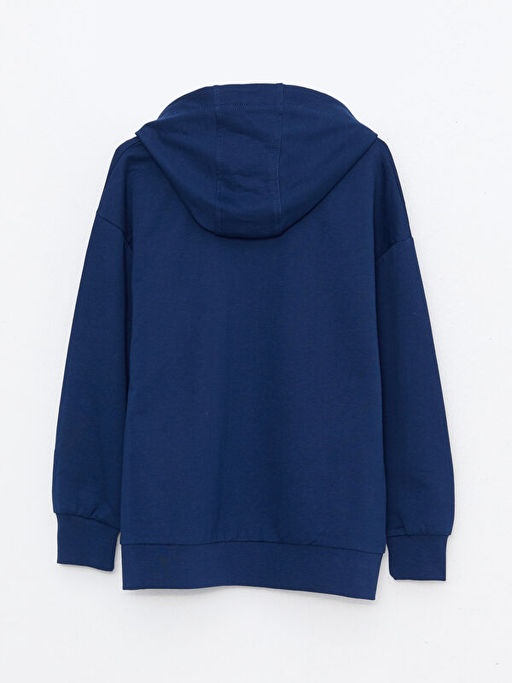 Kap??onlu Bask?l? Uzun Kollu Erkek ?ocuk Sweatshirt - Waikiki фото 2
