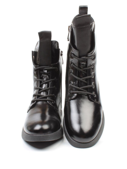 01-CH6315-21B100M BLACK Ботинки демисезонные женские (натуральная кожа, байка) - Фабричный китай фото 14