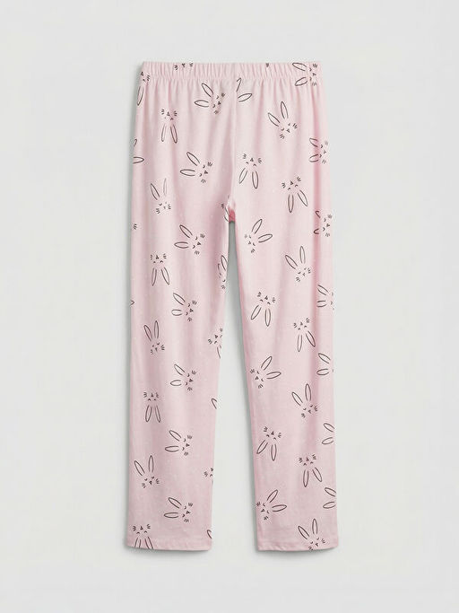 Beli Lastikli Kad?n Desenli Pijama Alt?