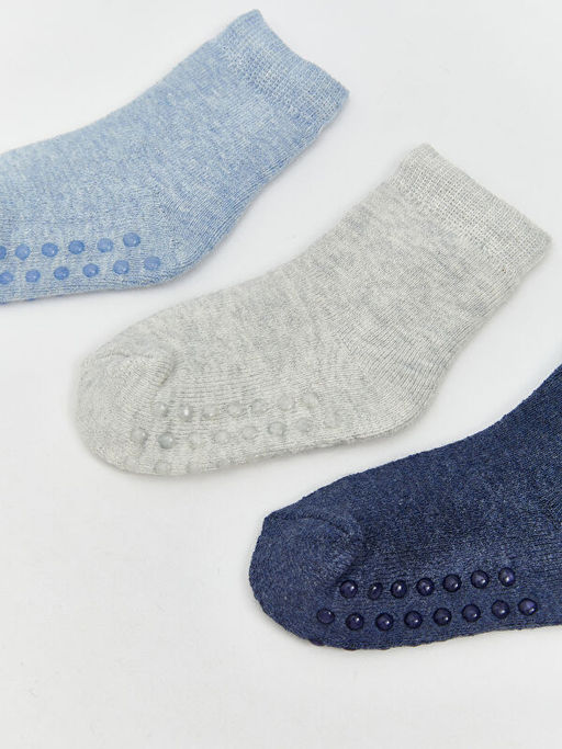 Basic Erkek Bebek Havlu Soket ?orap 3l?