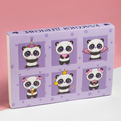 Подарочный набор адвент KAFTAN Панда: носки (р-р 14-16) и аксессуары  фото 4