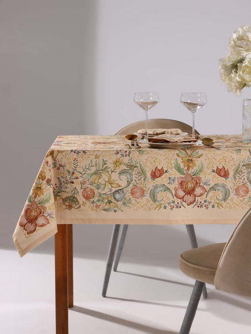 Набор кухонный «Этель» Floral pattern, скатерть 147×112 ±2 см с ГМВО, салфетки 40×40 см - 4 шт.