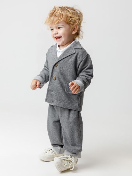 КР 302610/серый меланж 1013 Н075 к570 жакет д/мал яс