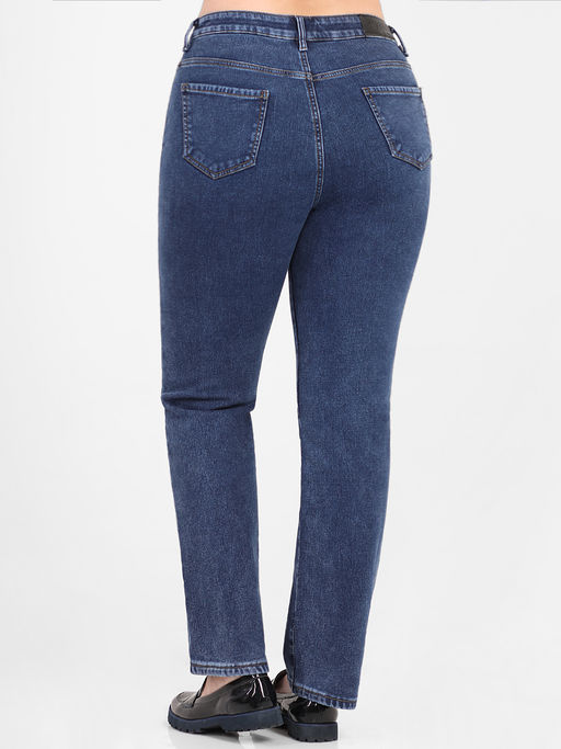 Джинсы теплые женские на флисе прямые - Almond фото 3