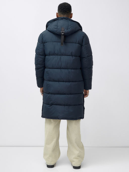 Парка MTFORCE мужская зимняя модная удлиненная спортивная темно-синего цвета 2416_1TS фото 20