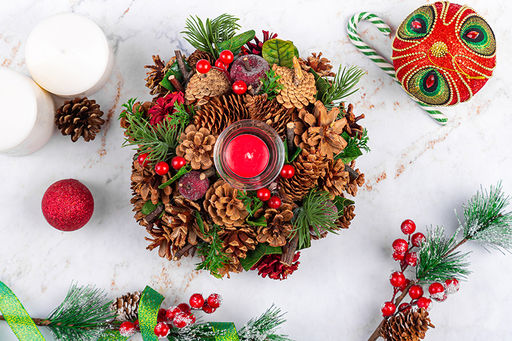 Новогоднее украшение подсвечник 22*22*11 см Тайна Рождества на 1 свечу, круг - Elan gallery фото 8