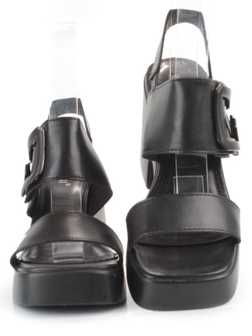 08-PEY330-2 BLACK Босоножки женские (натуральная кожа)