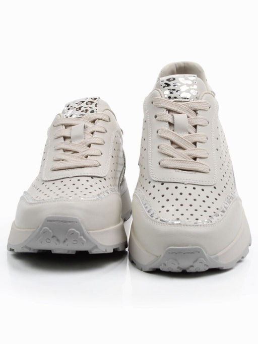 03-A1017-2A LT. BEIGE Кроссовки женские (натуральная кожа)