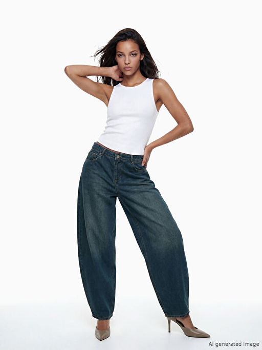 Balloon Fit Kad?n Jean Pantolon