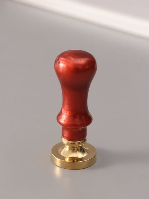 Печать для сургуча с пластиковой ручкой «Венок с буквой I», 2.5×2.5×6.3 см