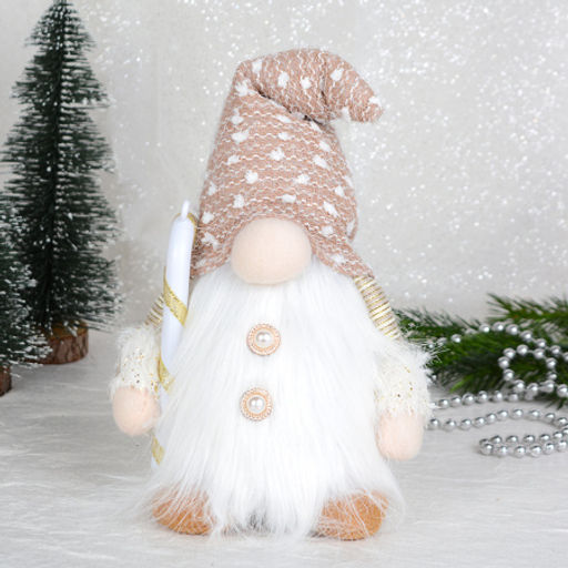 Новогоднее украшение Гном светодиодный 16x8x38 см / B116 /уп 100/ (Девочка) - Галеонтрейд фото 3