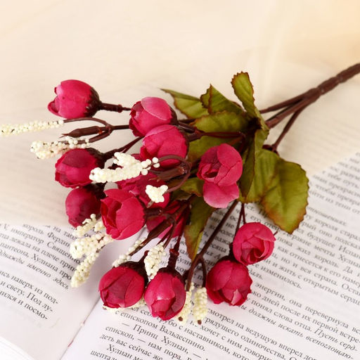 Цена за 2 шт. Букет искусственный Розочка мини, 23 см, МИКС