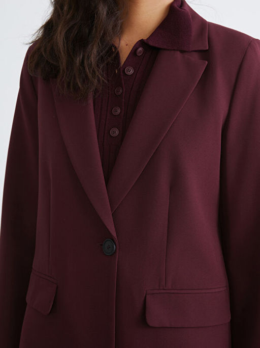 Krep Kad?n Blazer Ceket