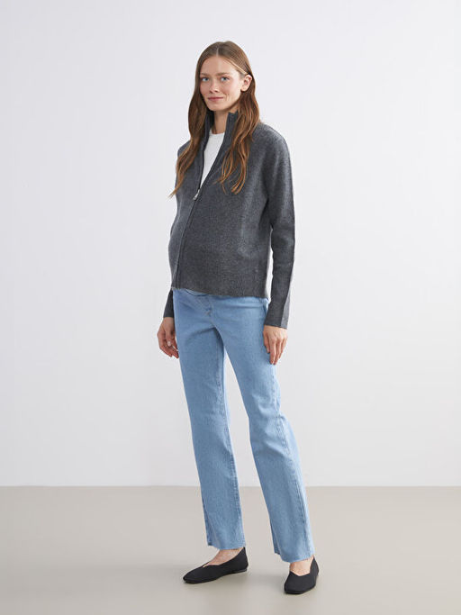 Kar?n Panelli Straight Fit Hamile Jean Pantolon