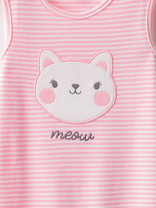 Bisiklet Yaka Pamuklu K?z Bebek ??t??tl? Body ve Salopet 2li Tak?m - Waikiki фото 3