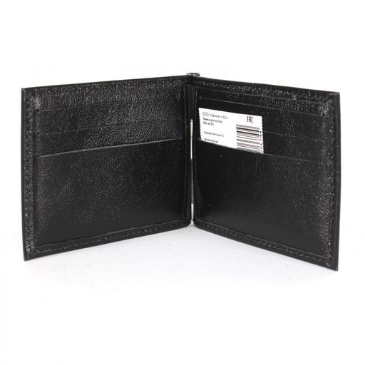 Зажим для купюр Croco-зк-301 (6 карм) натуральная кожа черный матовый (3) 229809  фото 3