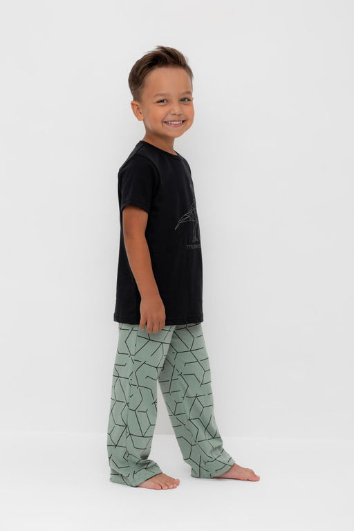 К 1599/черный,геометрия пижама дет