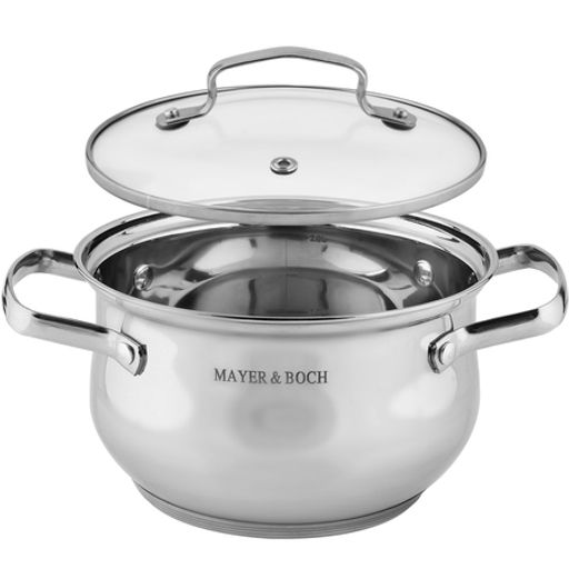40456 Набор кастрюль 2л+2,8л+3,8л нерж/ст MB (х4) - Mayer&boch фото 2