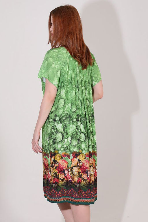 Платье пляжное больших размеров с коротким рукавом - Almond фото 3