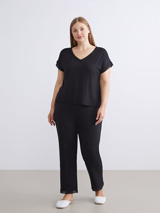 V Yaka Kad?n Pijama Tak?m