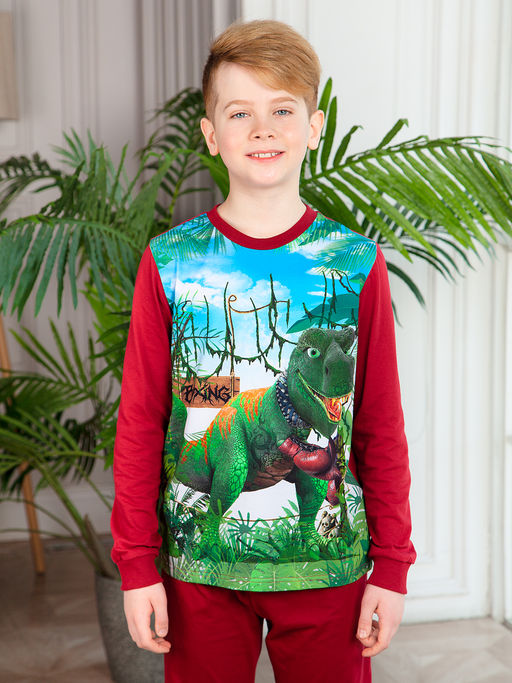 Пижама "Бубба",изумрудно-бордовый