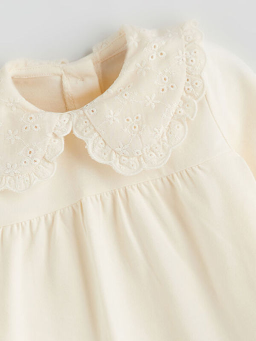 Bebe Yaka K?z Bebek Sweatshirt ve Tayt 2li