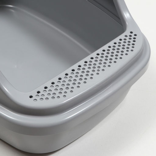 Туалет Айша M с бортом 53×39×21 см серый FIX