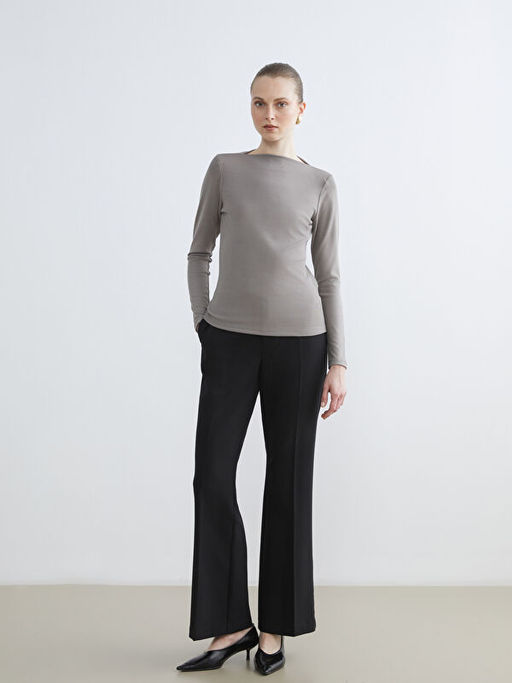 Kay?k Yaka Fitilli Bluz