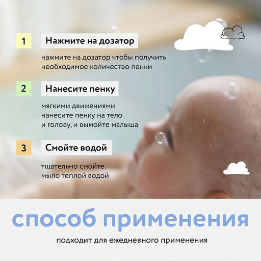 LULU пенка д/купания 2в1 250мл с пантенолом, бисабололом, экстрактами ромашки, календулы и лаванды, без SLS, SLES