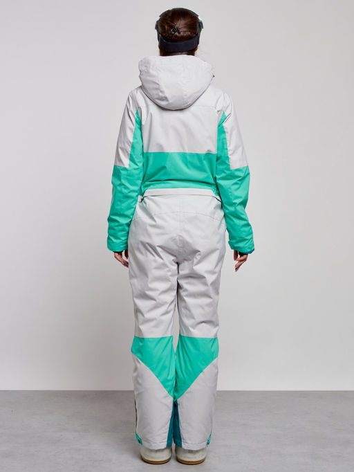 Горнолыжный комбинезон женский зимний зеленого цвета 2320Z