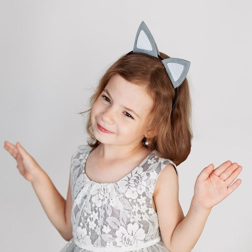Ободок для волос карнавальный «Кошечка», цвет серый