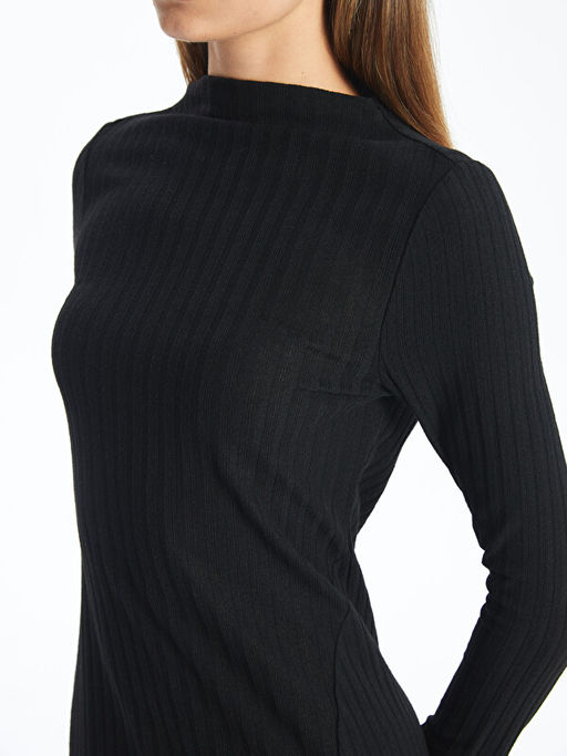 Dik Yaka Kad?n Bodycon Elbise