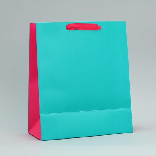 Цена за 2 шт. Пакет подарочный двухцветный, упаковка, «Розовый-голубой», ML 23×27×11.5 см