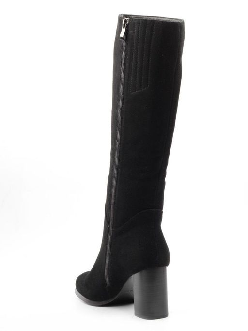 02-K91-B1 BLACK Сапоги женские (натуральная замша, натуральный мех (еврозима)) - Фабричный китай фото 4