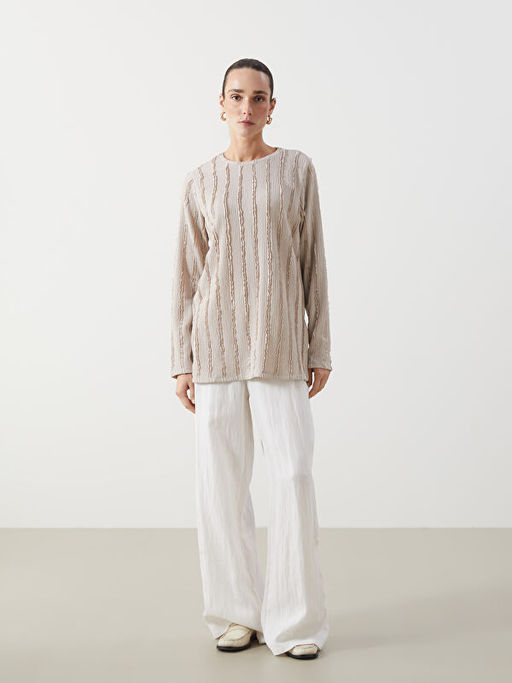 Bisiklet Yaka Dokulu Kad?n Tunik