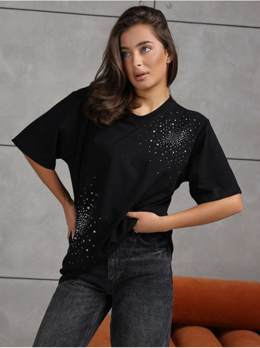 Футболка Иней черный женская - София фото 4