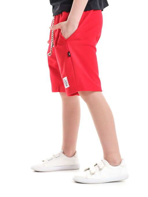 Шорты свободного кроя для мальчиков подростков 22-7639 красный - Mini maxi фото 13