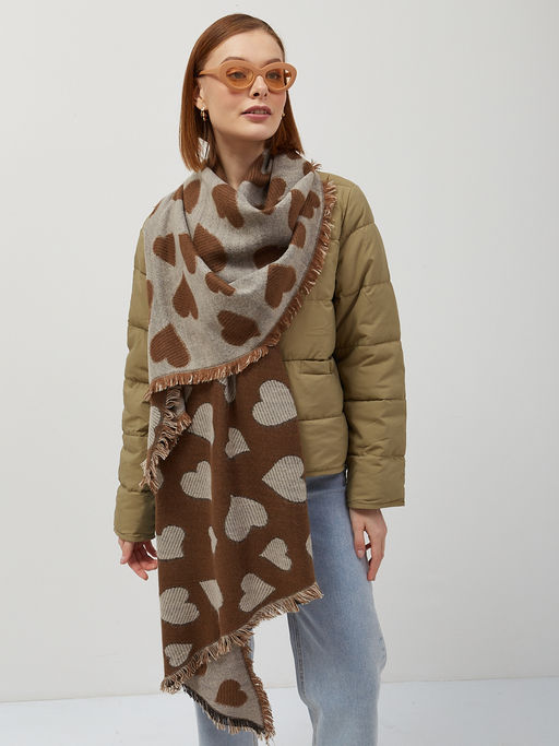 Теплый двусторонний палантин В составе шерсть - Tantino фото 7