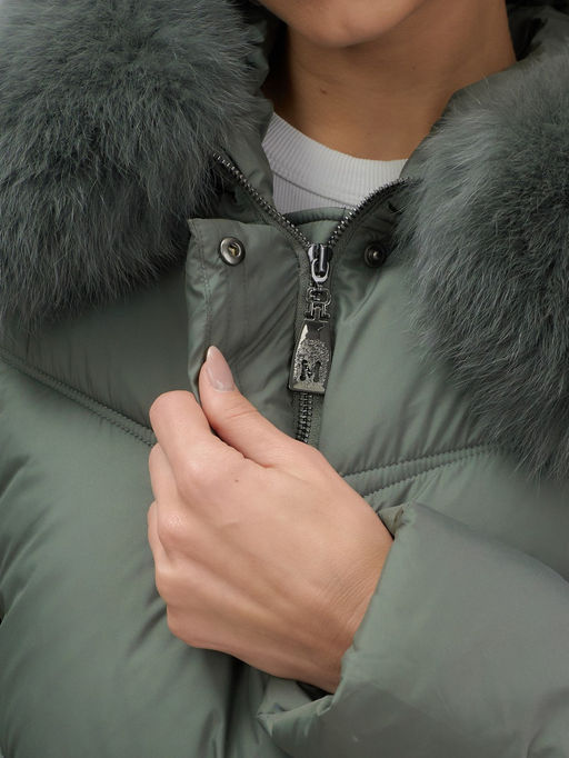 Пальто куртка зимнее утепленное с мехом и капюшоном Бренд: Visdeer  фото 7