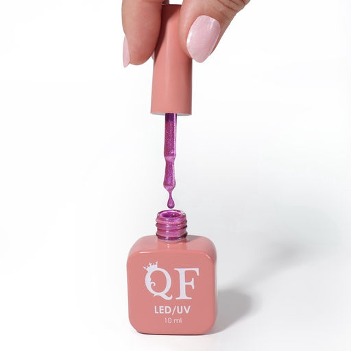 Гель лак для ногтей, кошачий глаз, неоновый, трехфазный, 10 мл, LED/UV, сиреневый (47)