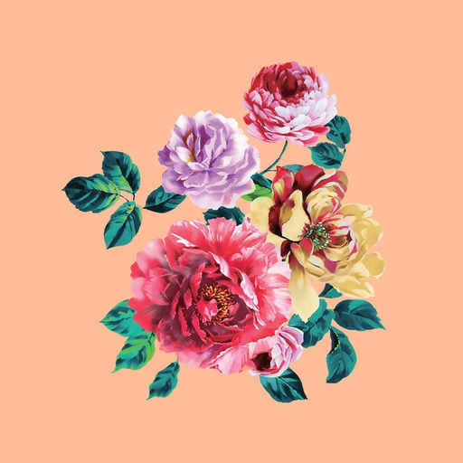 Цена за 5 шт. Термонаклейка Цветы, 17?16 см